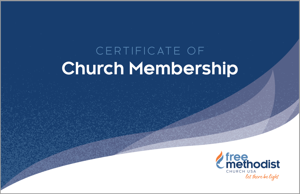 United Methodist Church Membership Certificates 5111