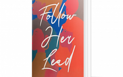 Book Cover: Profile Illustrations of 4 different women of differeing ages and ethnicities. White Script Font: Follow Her Lead by David Kendall.